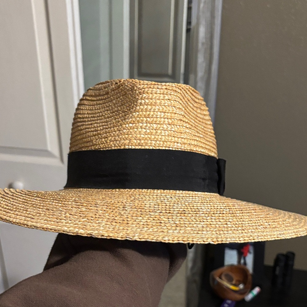 Brixton Straw Sun Hat with Black Band